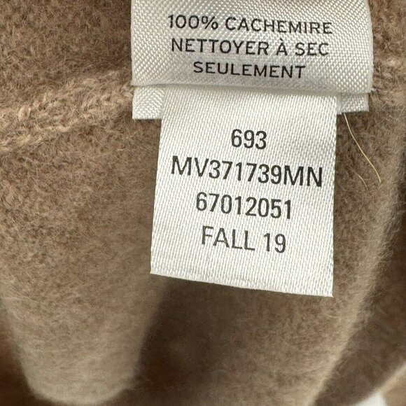 Nordstrom Mens Shop 100% Cashmere Tan V-Neck Sweater XL - Picture 3 of 5